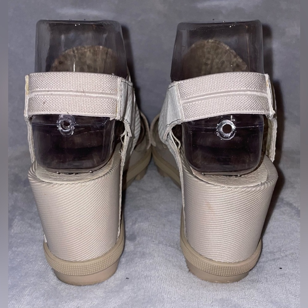 Sorel Women’s Joanie II White/Ivory Textured Wedge Sandals Slingback NL3557-125 - Picture 7 of 11